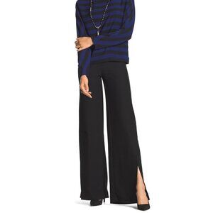 CHICO'S Black Label - Black Front-Slit Wide Leg Pants NWT Sz 0